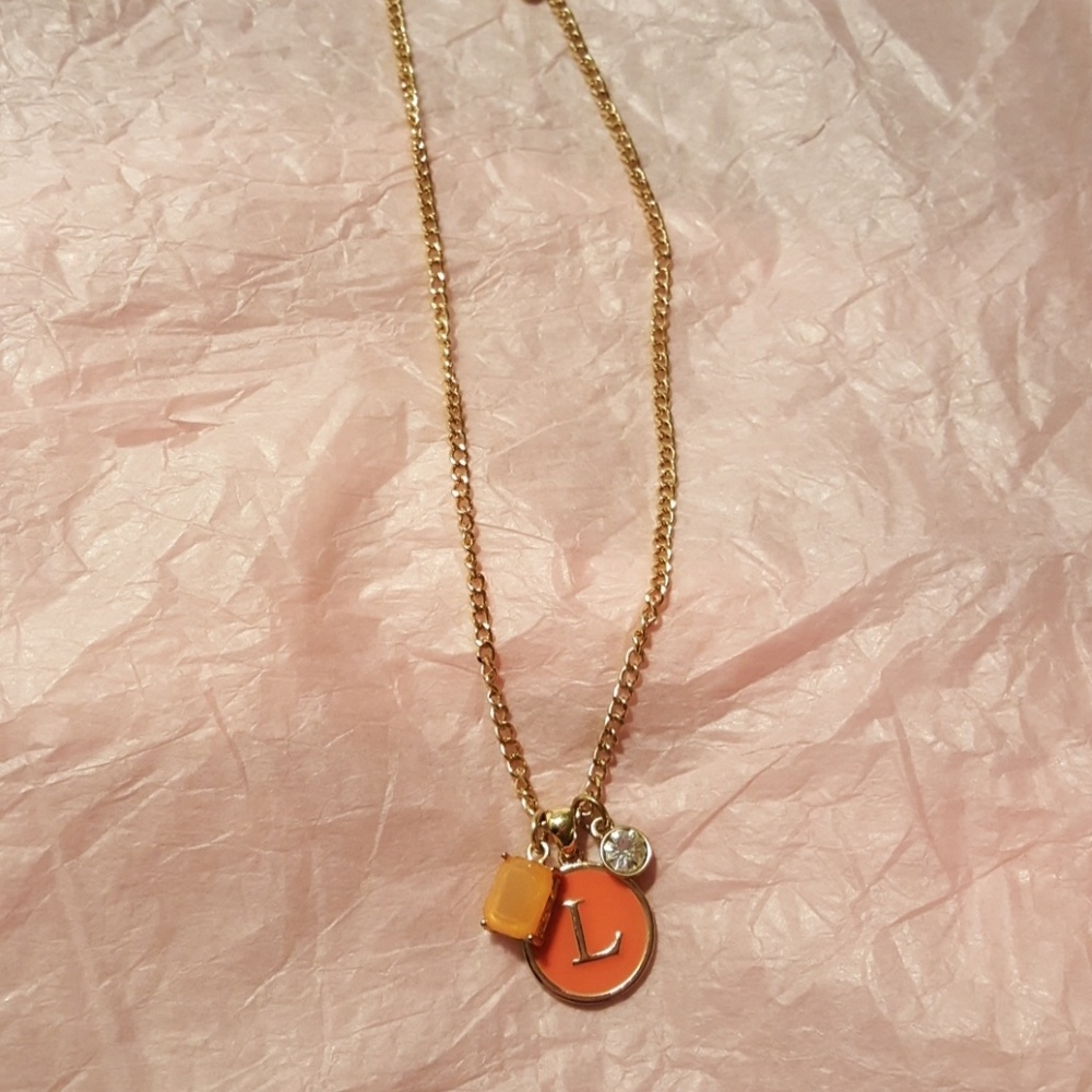 L monogram necklace